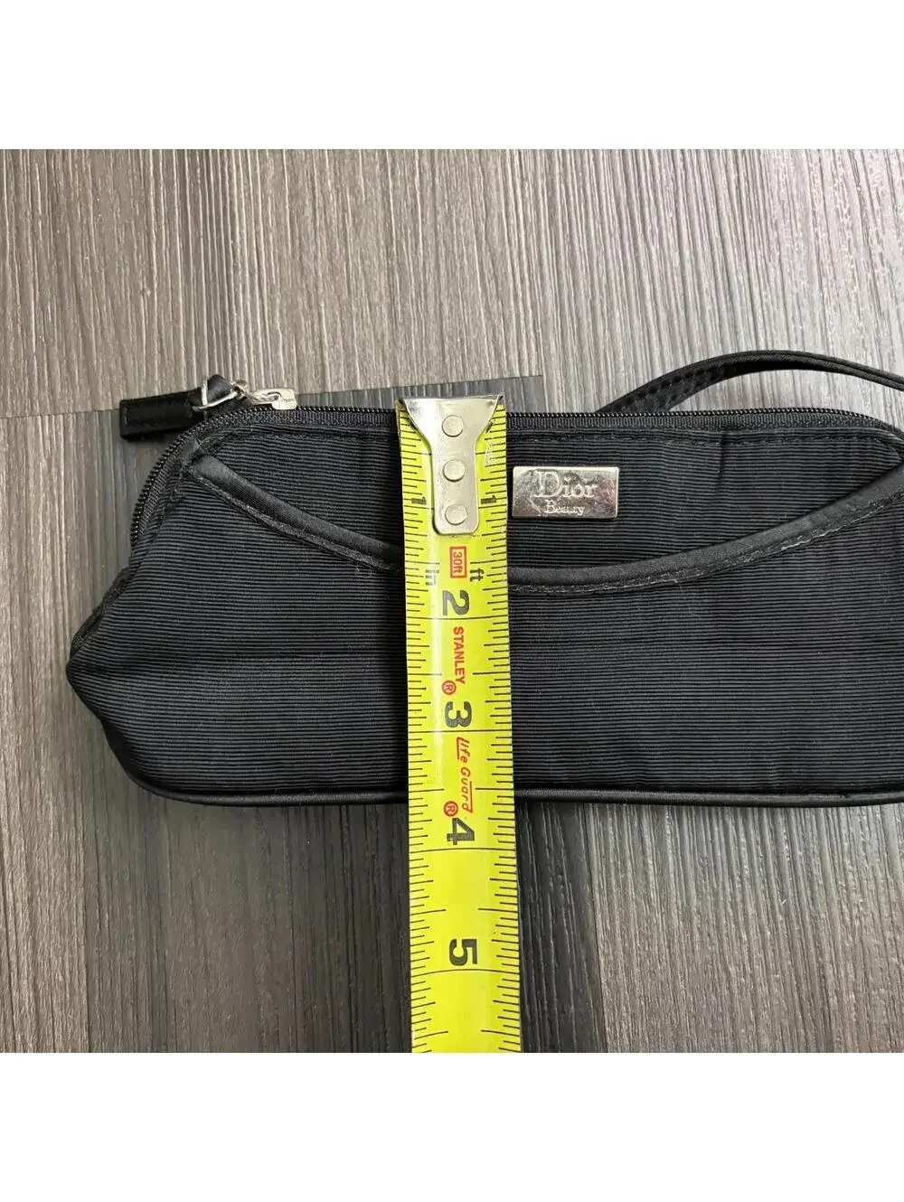 Vintage DIOR Beauty Makeup Vanity Black Pouch Bag